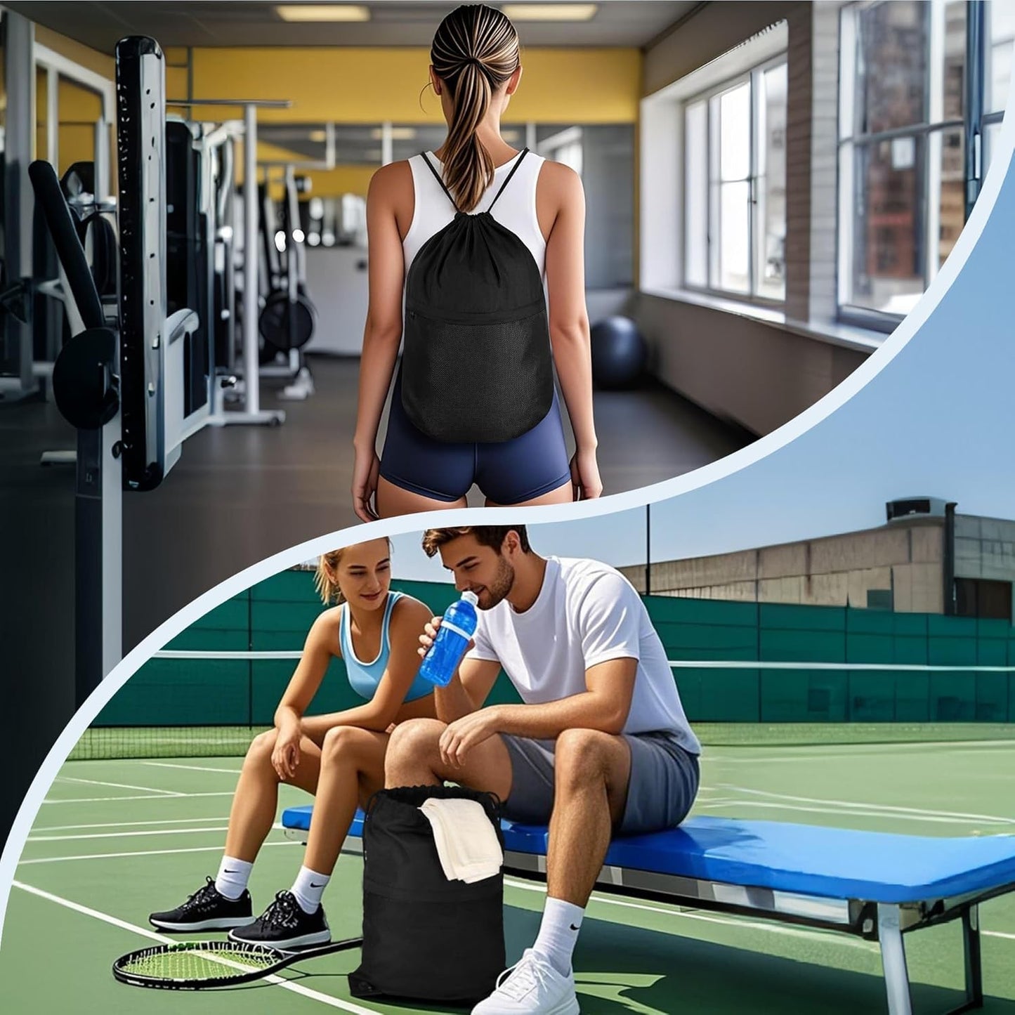 Drawstring Backpack Bag
