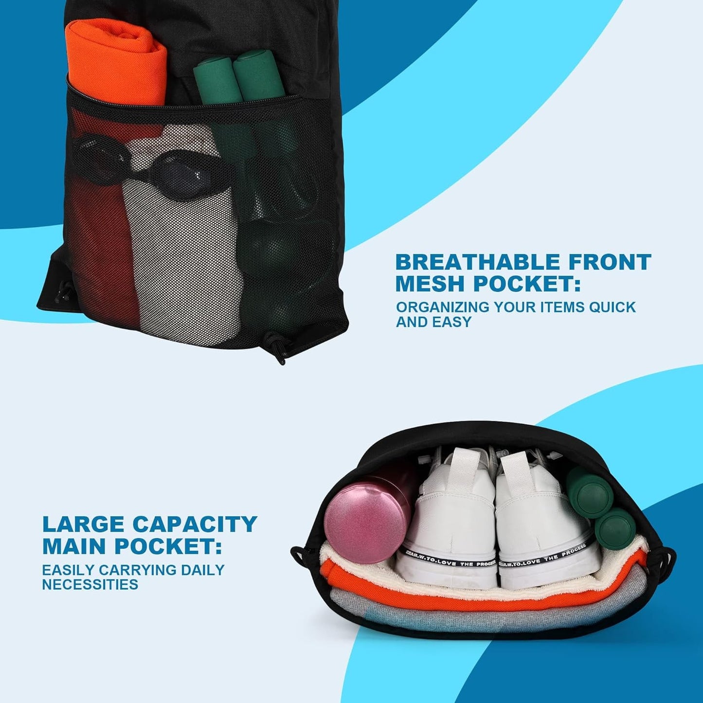 Drawstring Backpack Bag